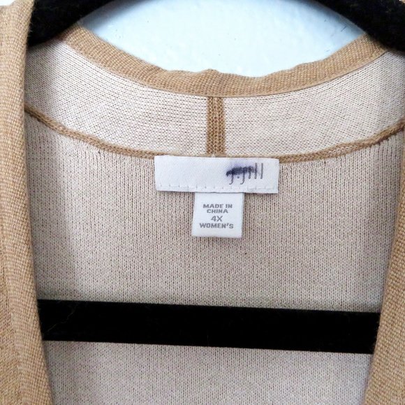 J Jill Camel Soft Cardigan Sweater Duster / Topper 4X - Picture 7 of 16